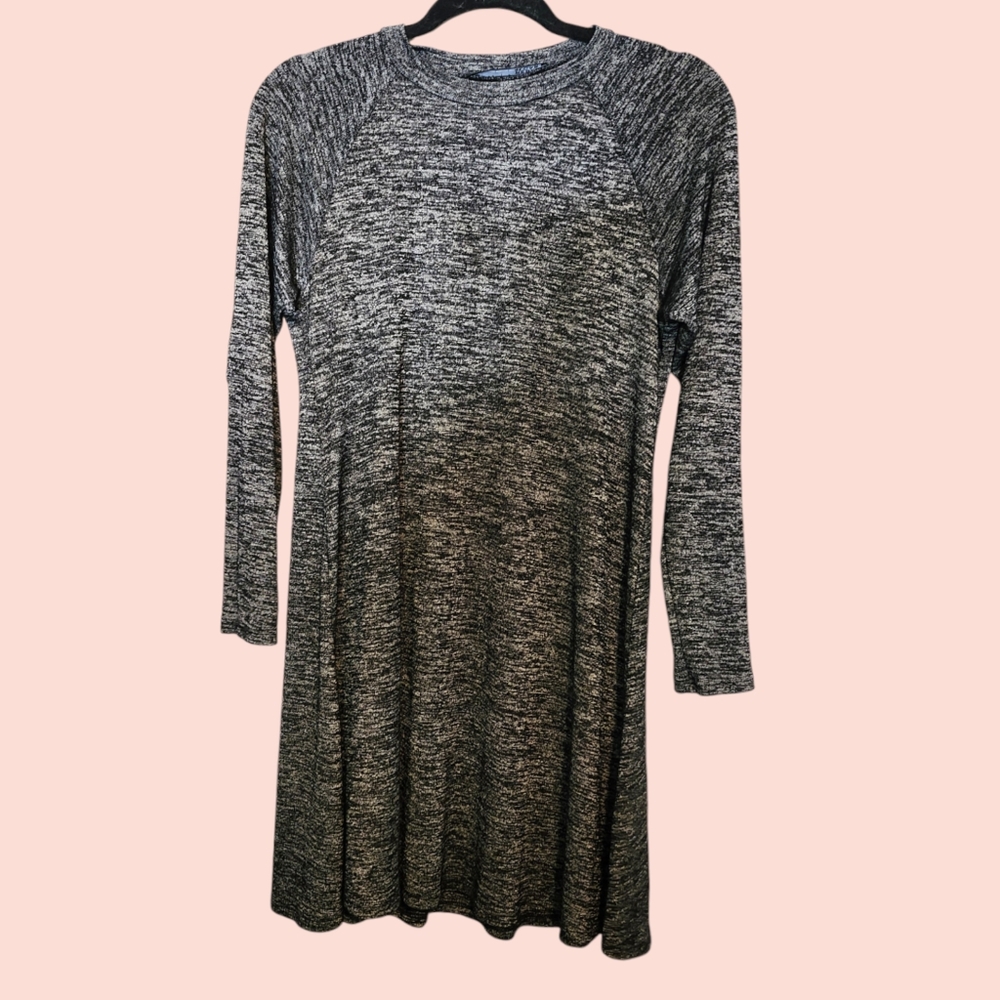 Medium Fall Versatile Long Sleeve Crewkneck Dress